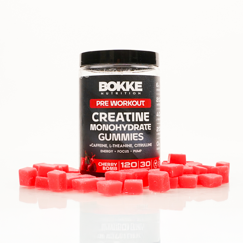 Creatine Monohydrate Pre-Workout Gummies — Cherry Bomb (120 ct / 30 servings)